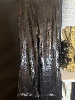 Flared Sequin Pants